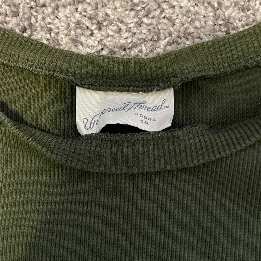 Olive Green Long Sleeve Women's Top size XL - Picture 2 of 2